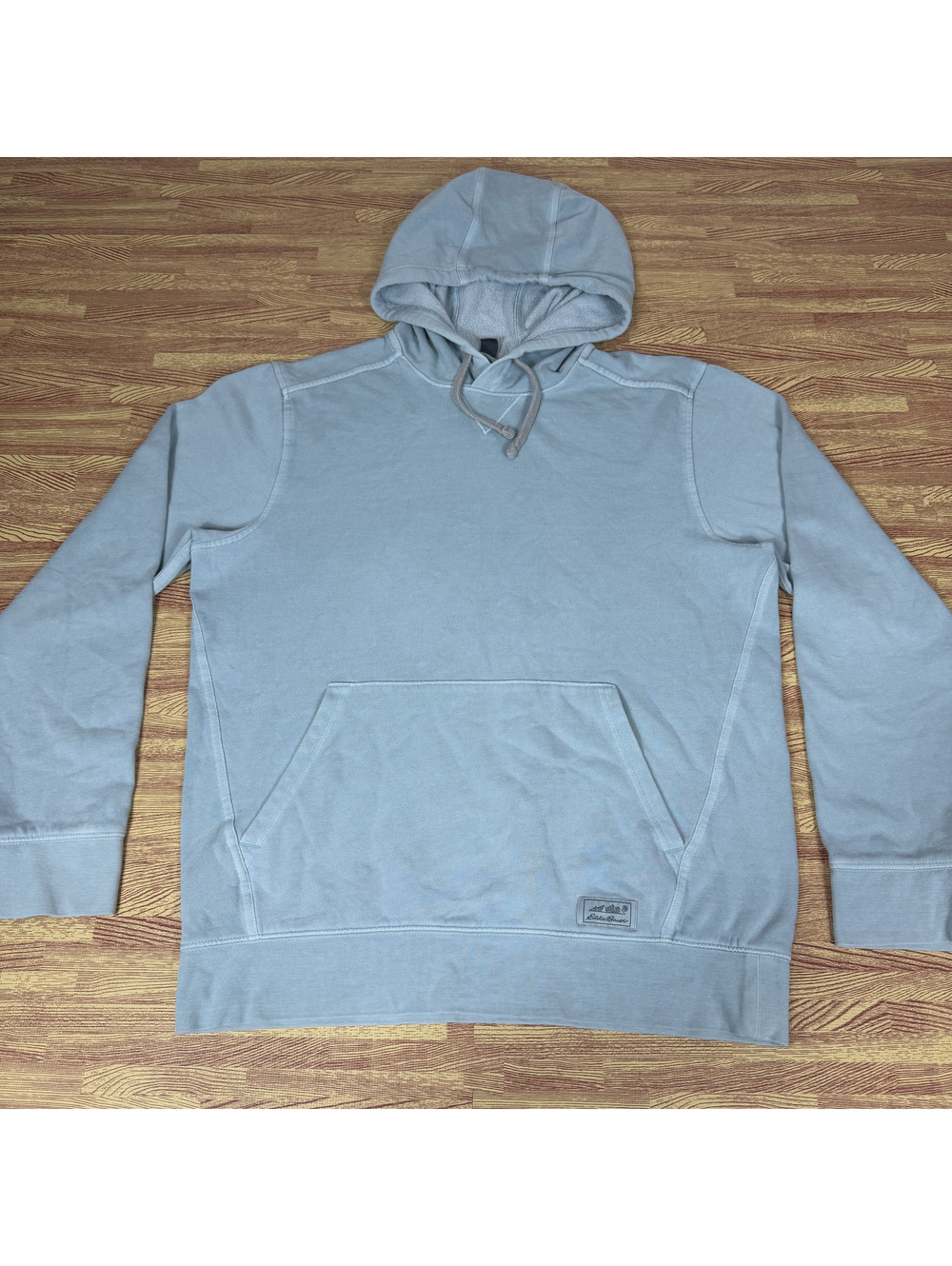 Eddie Bauer men's light blue pullover hoodie